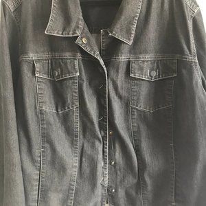 Sigrid Olsen Vintage Black Denim Jacket